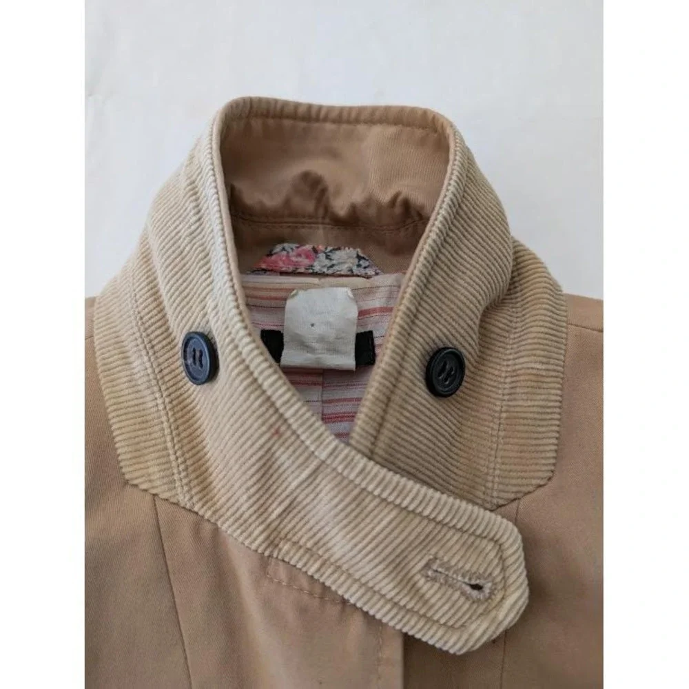 J. Crew Tan Cotton Blazer Jacket Womens Size Small Button Front Corduroy Collar‎